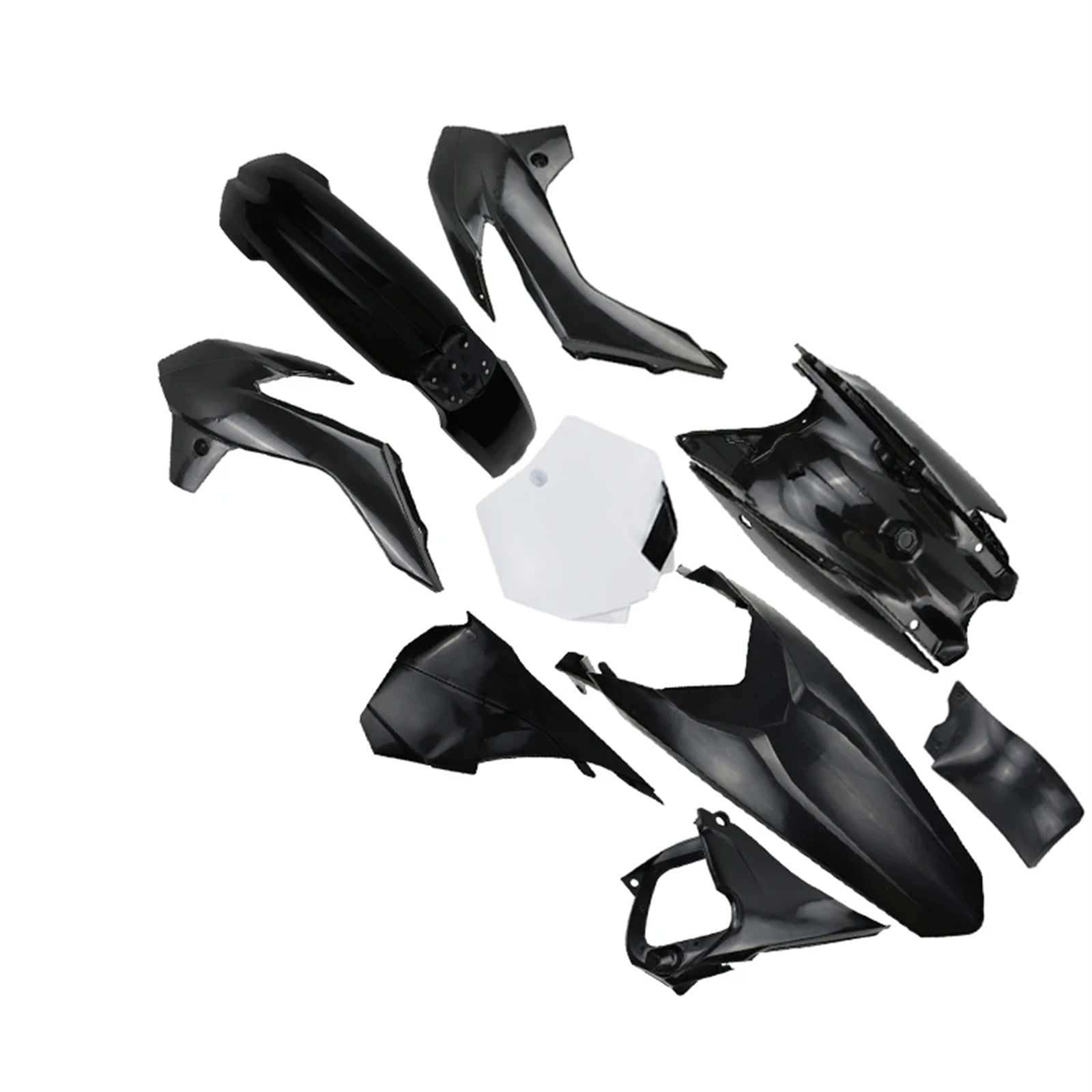 Jodriva Motorrad KT85 Verkleidung Body Kit Set Kunststoffabdeckung Kotflügel Kotflügel, for KT 85 Dirt Pit Bike Motocross Zubehör Verkleidungsteile für Motorräder(Black) von Jodriva