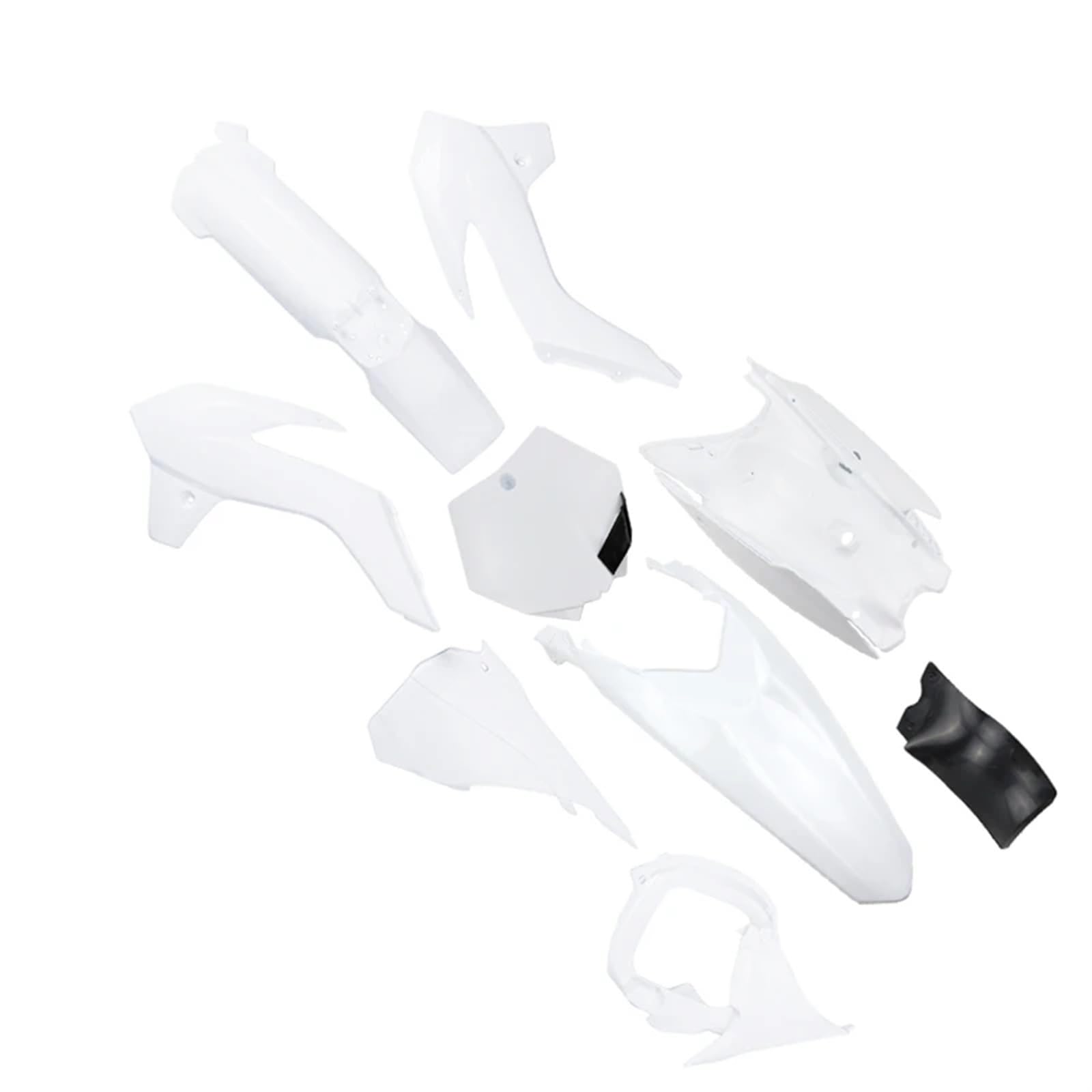 Jodriva Motorrad KT85 Verkleidung Body Kit Set Kunststoffabdeckung Kotflügel Kotflügel, for KT 85 Dirt Pit Bike Motocross Zubehör Verkleidungsteile für Motorräder(White) von Jodriva