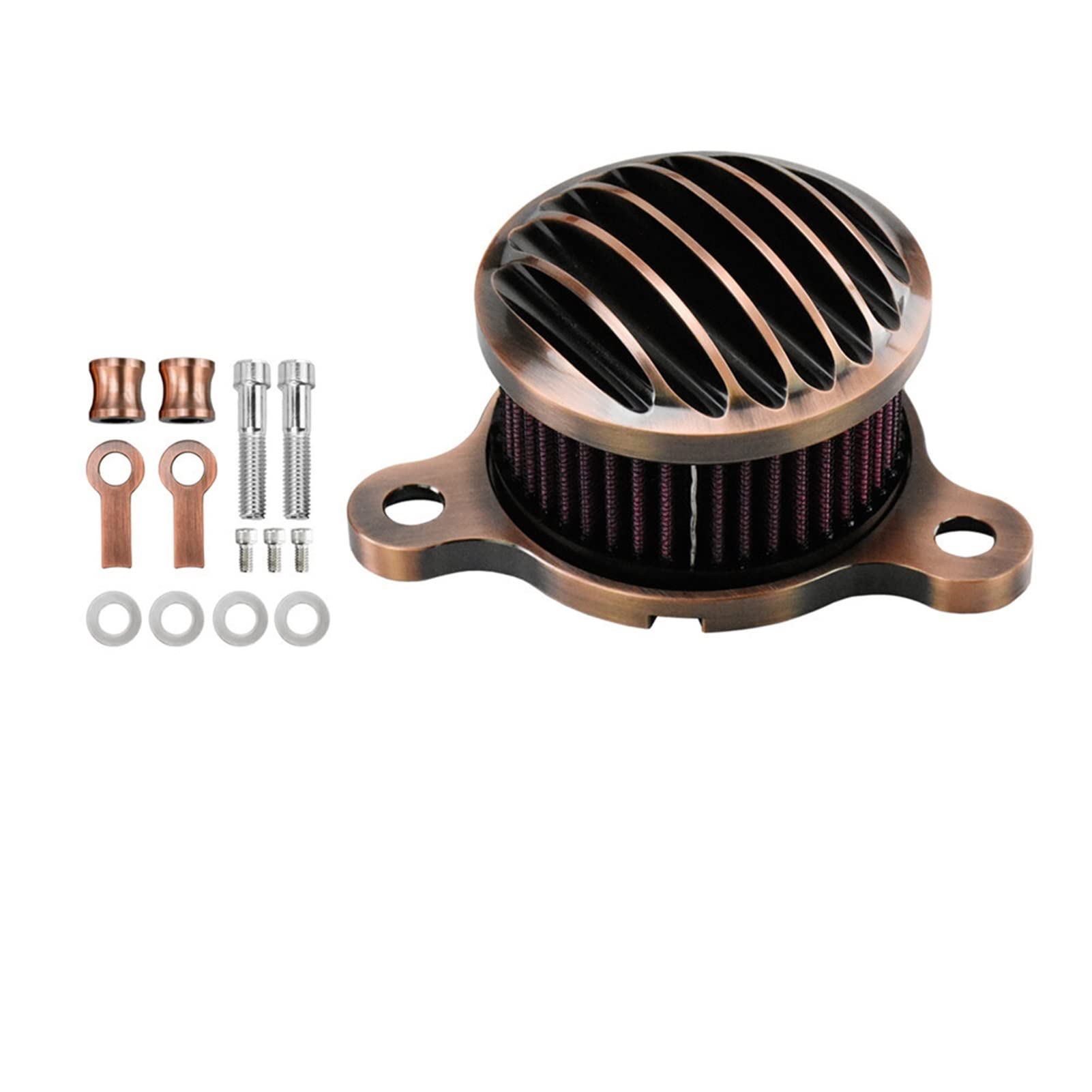 Jodriva Motorrad-Luftfilter-Ansaugluftfiltersystem aus Aluminium, for Harley, Sportster XL 883 1200 48 1991-2017 Iron 883 Luftfilter Ansaugkit(Air Cleaner Filter D) von Jodriva