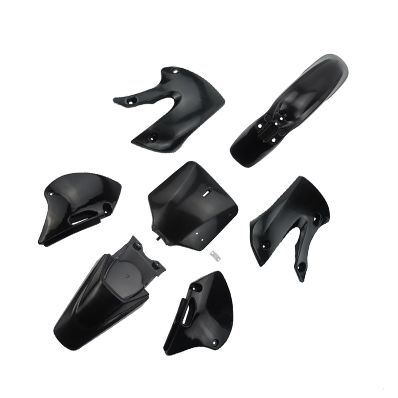 Jodriva Motorrad Modifizierte Teile KlX 110 Kunststoff Verkleidung Komplette Körper Abdeckung Kit KLX110 BBR Dirt Bike Zubehör Verkleidungsteile für Motorräder(Black) von Jodriva