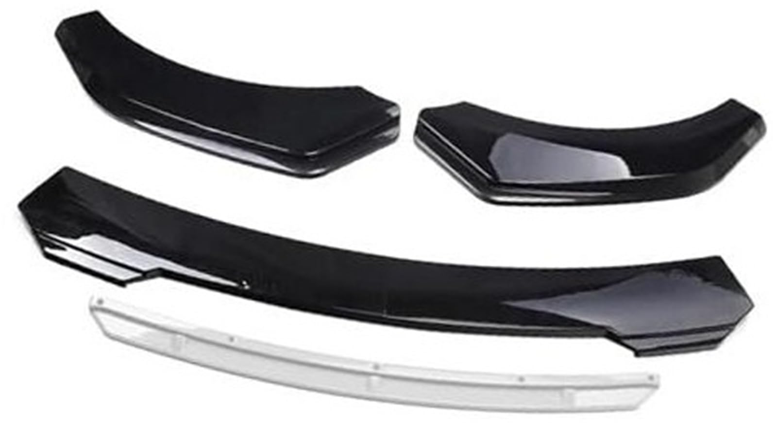 Jodriva Protector Auto Frontstoßstange Lip Body Kit Spoiler Zierstreifen Stoßstange Canard Lip Splitter Außenteile, for Mazda, Spoiler Frontstoßstangendiffusor(Black Bright Black White) von Jodriva