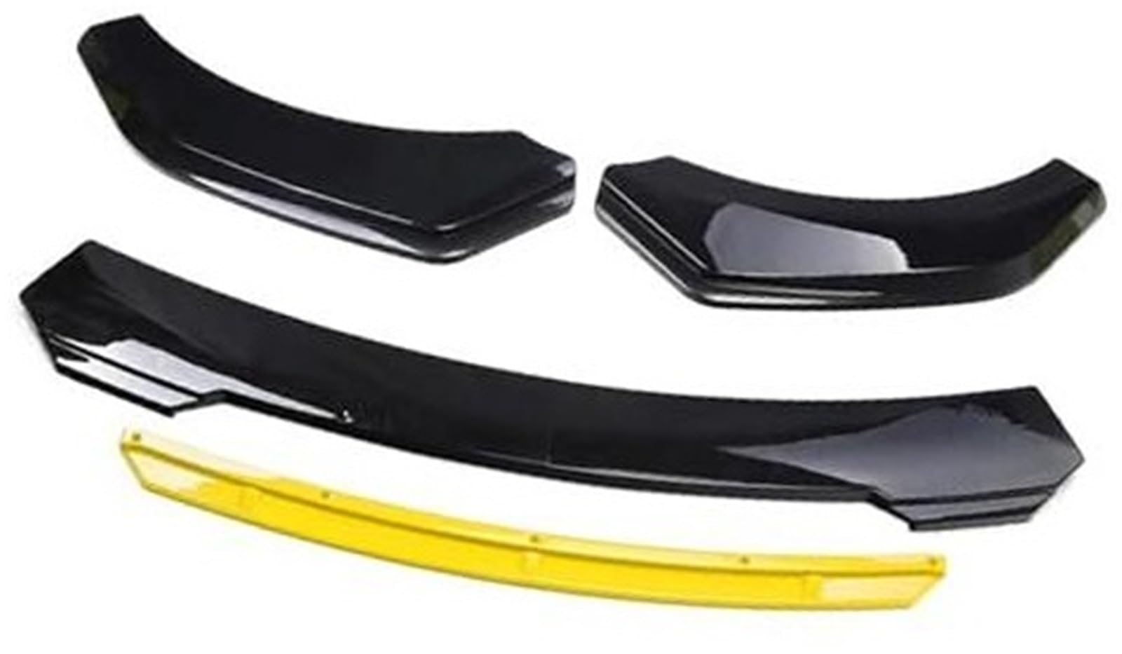 Jodriva Protector Auto Frontstoßstange Lip Body Kit Spoiler Zierstreifen Stoßstange Canard Lip Splitter Außenteile, for Mazda, Spoiler Frontstoßstangendiffusor(Black Bright Black Yellow) von Jodriva