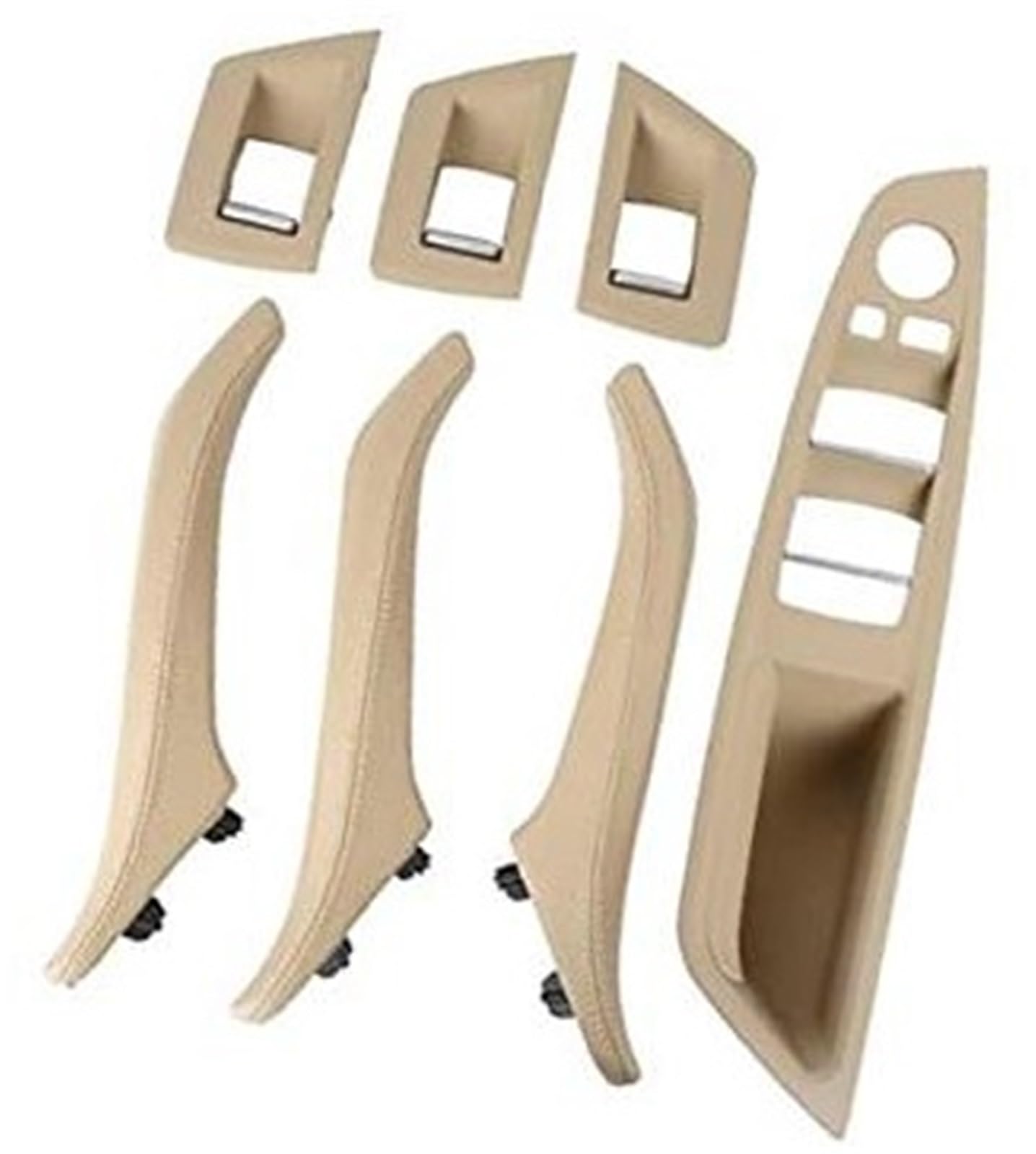 Jodriva RHD LHD Auto Links rechts Innentür-Ledergriff-Montagesätze, for, 5er F10 F11 2010–2017 Auto-Innentürgriff(Beige) von Jodriva