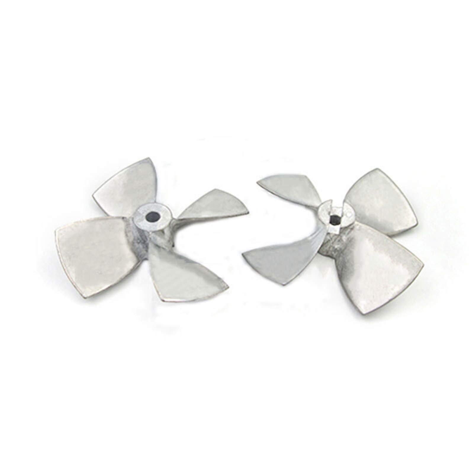 Jodriva Rc Köder Fischerboot Metall Propeller 4-Blatt Propeller aus Zinklegierung D44/55/60mm CW/CCW Schraube 4mm Rc Boot Motor Antriebswelle Austausch des Außenbordpropellers(D44mm Reverse) von Jodriva