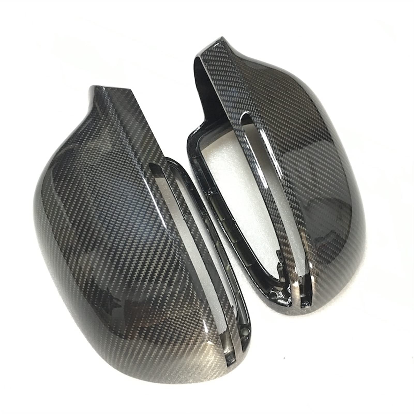 Jodriva Real Carbon Fiber Mirror Cover Rearview Side Mirror Cap, for, A4 B8 A6 C6 A5 8T Q3 A3 8P Rückspiegelabdeckung von Jodriva