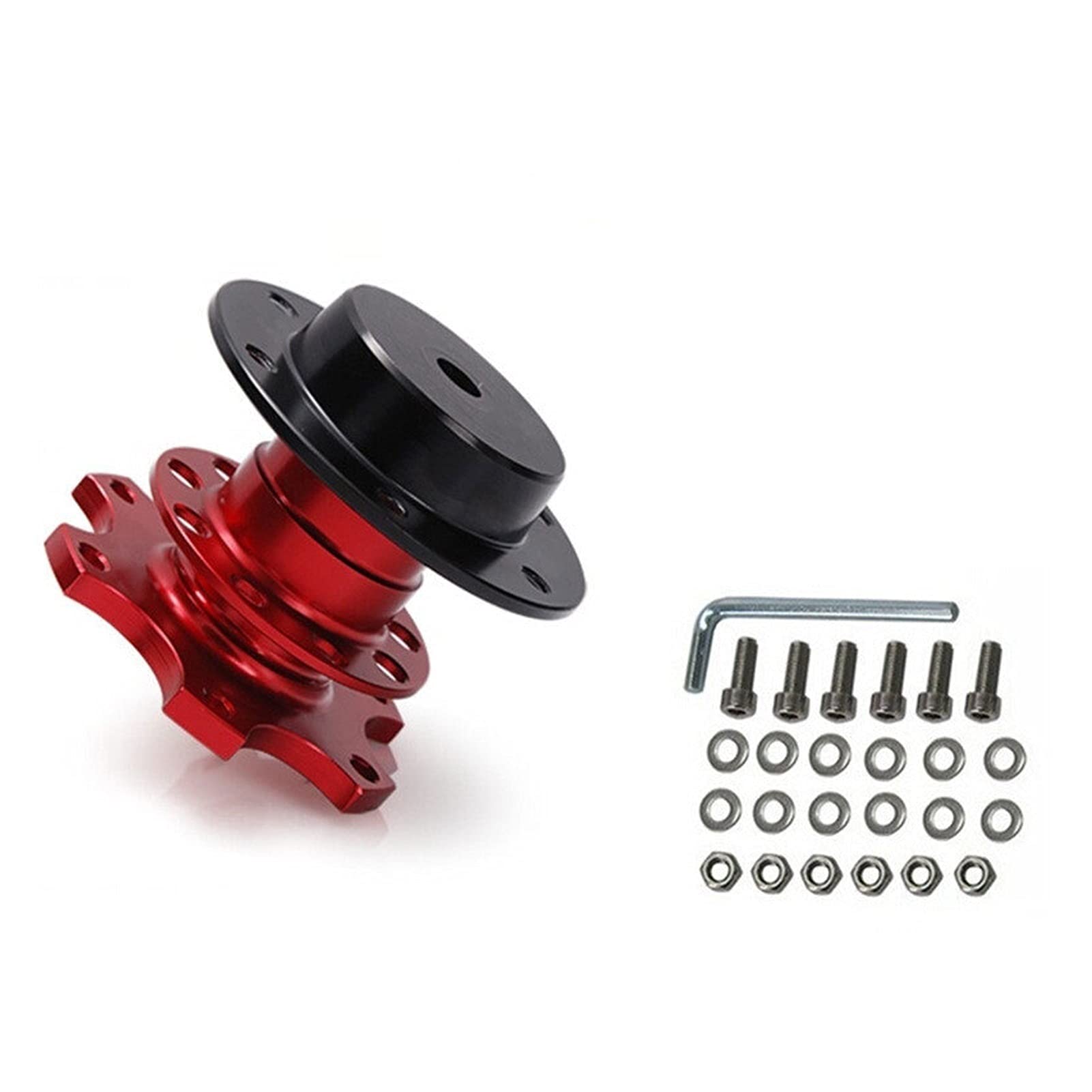 Jodriva Schnellspanner Snap Off Hub Adapter Auto Sport Lenkrad, for Seat, 2001-2006 EP-CA0011G Lenkradnabensatz(Red) von Jodriva