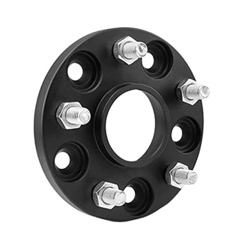 Jodriva Spurverbreiterungen 5x114,3 Hubcentric 64,1 15-35 mm Aluminium-Spurverbreiterung Adapter, for Tesla, Modell 3 Separadores Bolzen: M14x1,5 Distanzscheiben(Black 1 Piece 15MM) von Jodriva