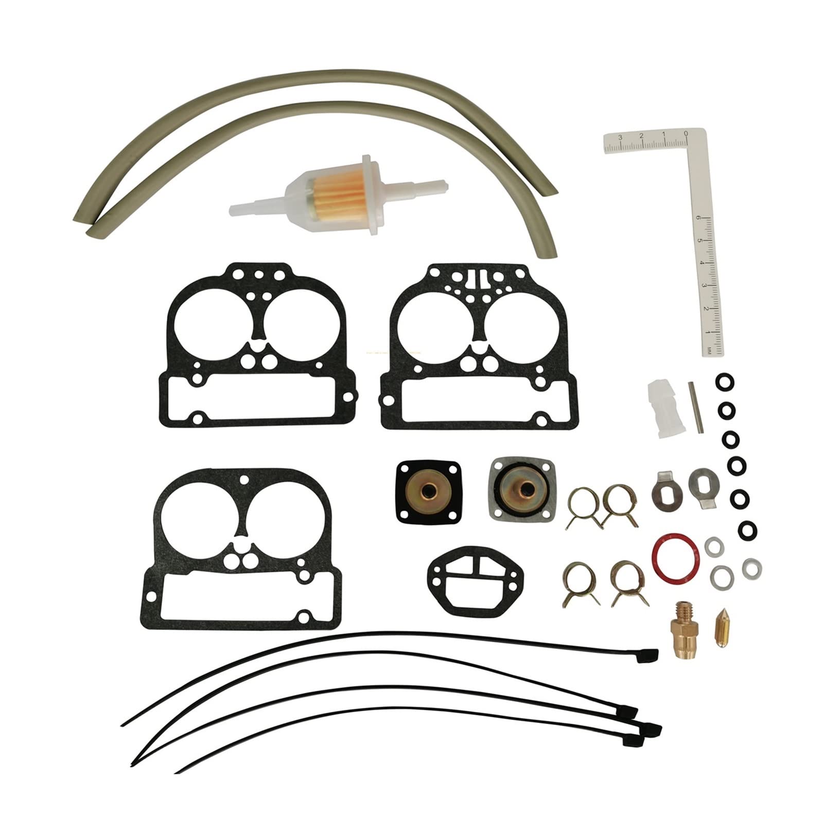 Jodriva Vergaser-Reparatursatz, for Weber, 40/42/44 DCNF 4 Bolzen for 5 Bolzen Oben Überholungssatz von Jodriva
