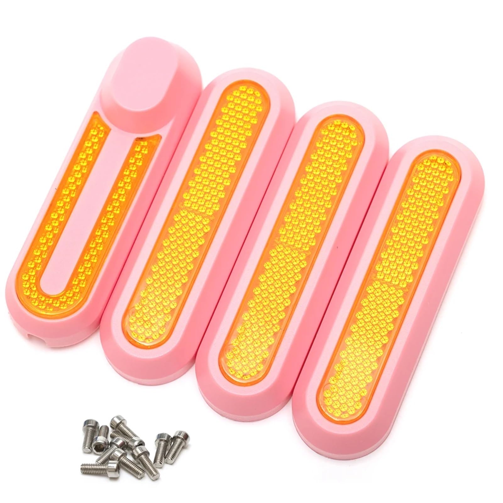 Jodriva Vorderradabdeckung, for Xiaomi, Elektroroller Pro 2/1s/ Pro-Modell, reflektierende Schutzhülle, Kappenabdeckung, ABS, modifizierte Teile Radabdeckung für Elektroroller(Pink Set) von Jodriva