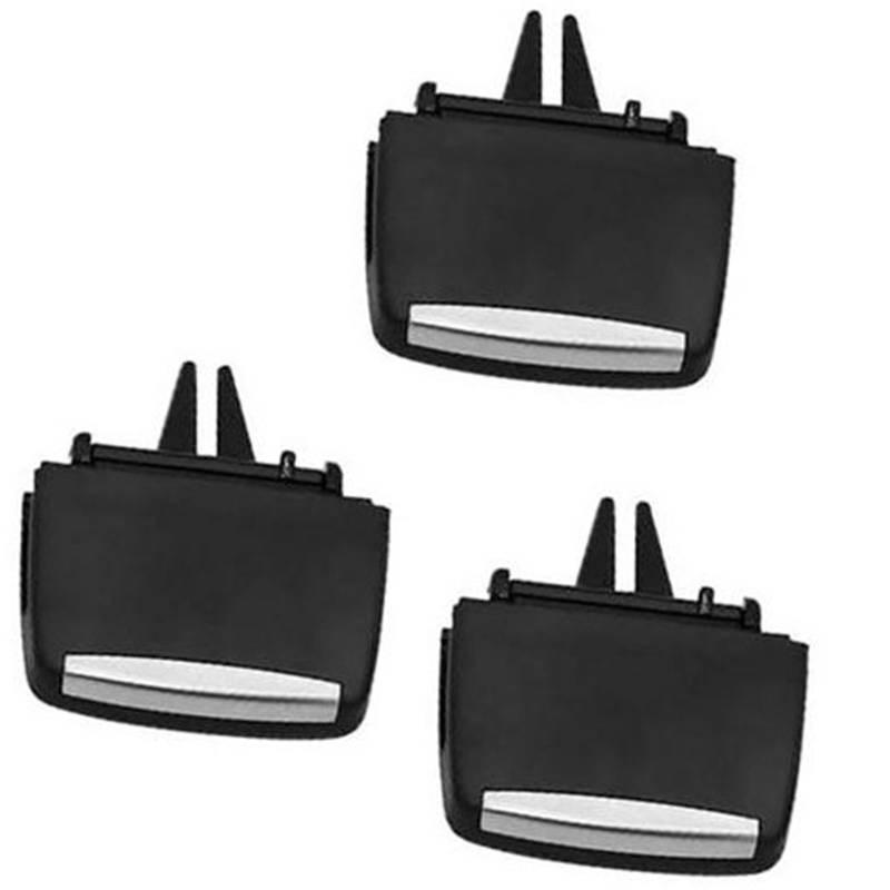 Jodriva Vorne Hinten Klimaanlage A/C Vent Grille Slider Clip Auto A/C Outlet Tab Clip, for, X5 X6 E70 E71 Lasche für AC-Entlüftungsclip(Black 3pcs Rear) von Jodriva