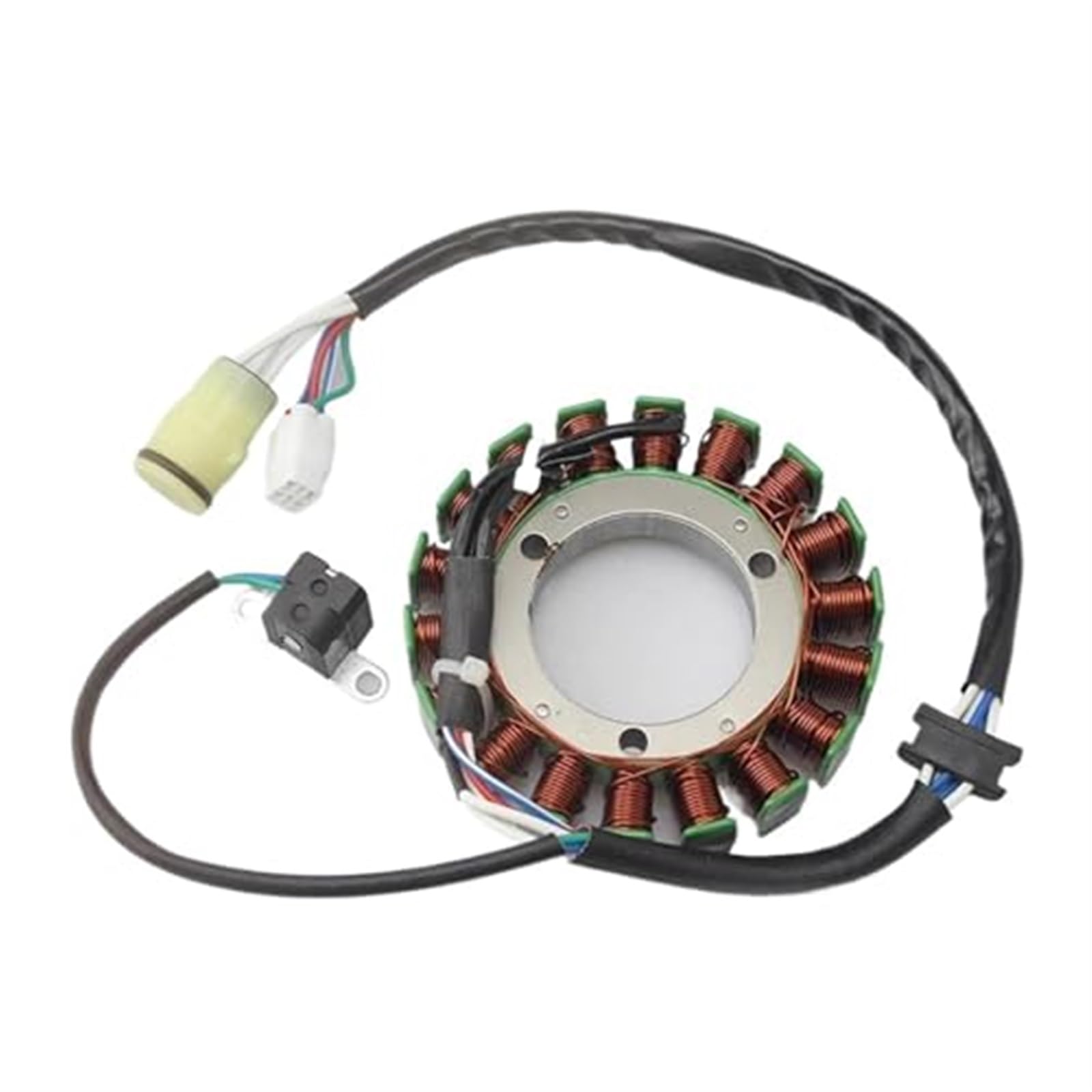 Jodriva Zündstator Motorrad Magneto Stator Spulengenerator Zündspulen for ATV Warrior 350 YFM350 Magneto 2002-2004 Zündstator Magnetplatte Motorrad-Magnetstator von Jodriva