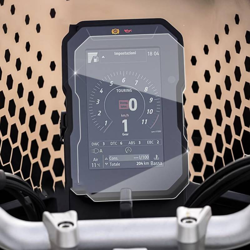 Jodriva for Ducati Desert X DesertX 2022 Neue Motorrad Zubehör Scratch Cluster Screen Dashboard Schutz Instrument Film Tacho-Schutzfolie(4 Set) von Jodriva