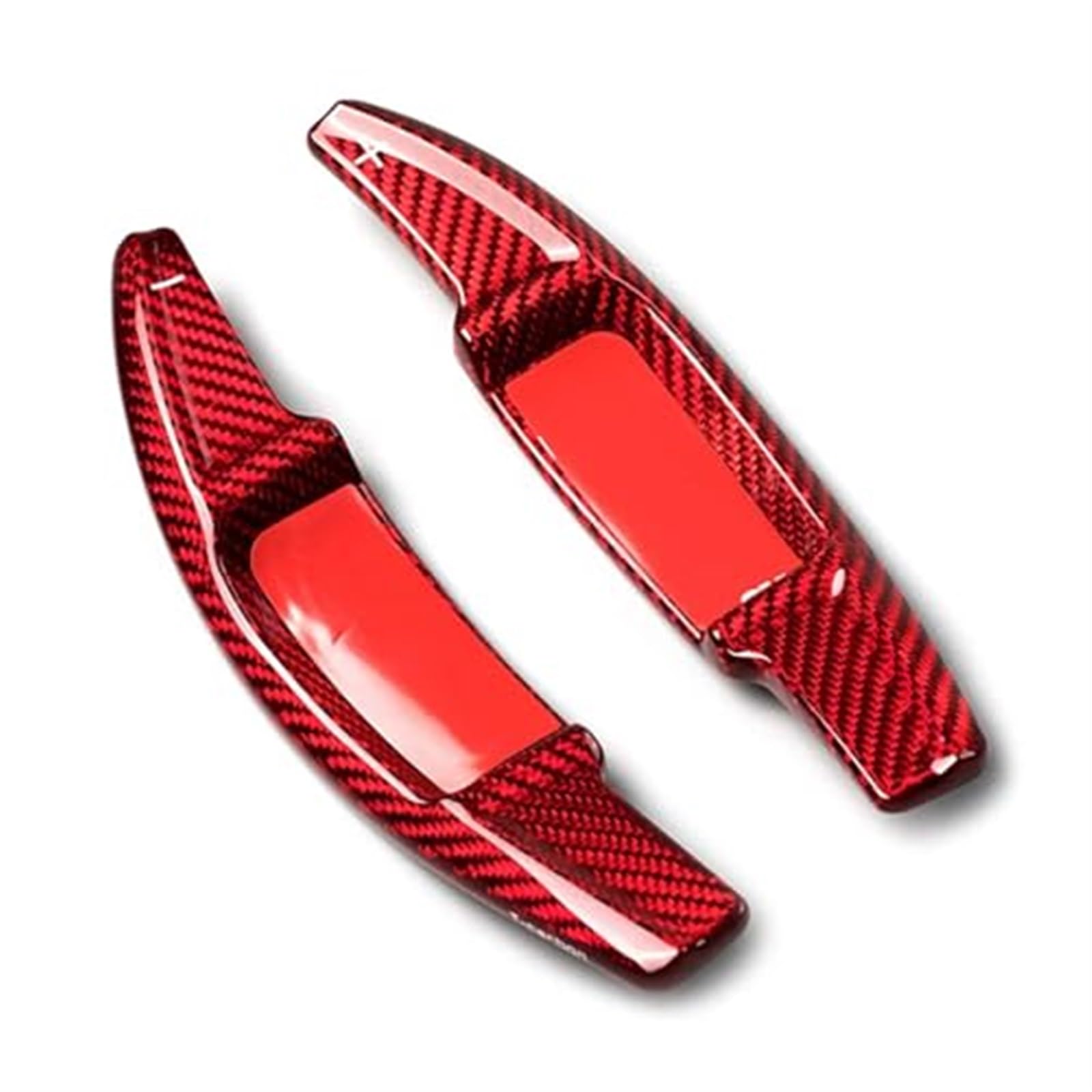 Jodriva for Mercedes, for Benz, Neue E-Klasse E260 2021 Auto-Lenkrad-Schaltwippen-Verlängerungsschalthebel aus echtem Carbon Lenkradschaltpaddel(Red) von Jodriva