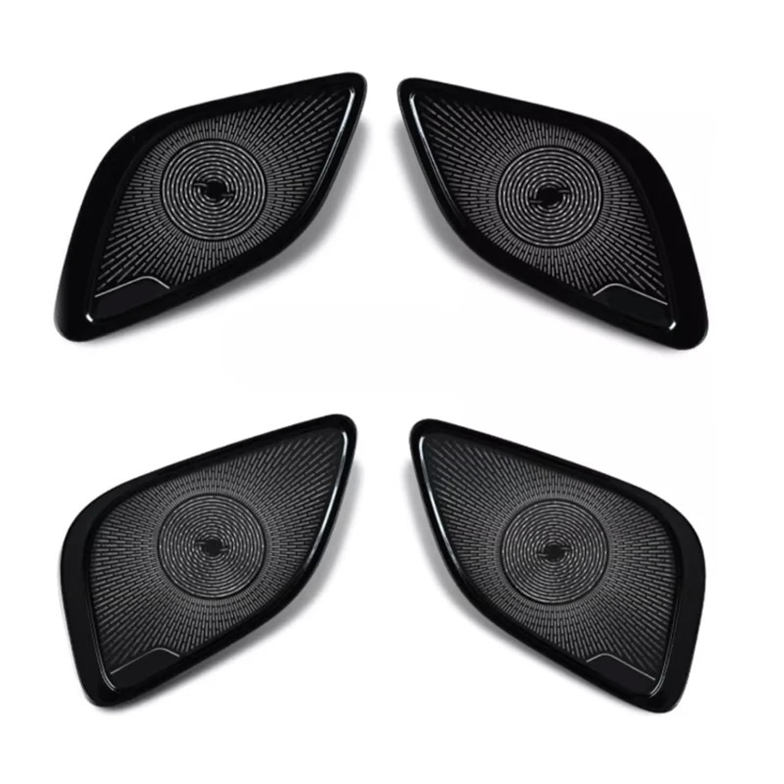 Jodriva for Mercedes-Benz, EQE V295 SUV 2023 2024 Edelstahl Audio Lautsprecher Türverkleidung Lautsprecherabdeckung Verkleidung Innenzubehör Lautsprechergitterabdeckung(Black) von Jodriva