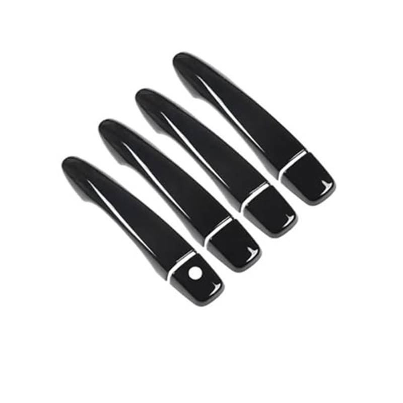 Jodriva for Renault, Kadjar 2015 2016 2017 2018 2019, glänzendes schwarzes Chrom, Auto-Türgriff-Abdeckung, Fangkappe, Zierleiste Abdeckung für Außentürgriffe(Black No Button) von Jodriva