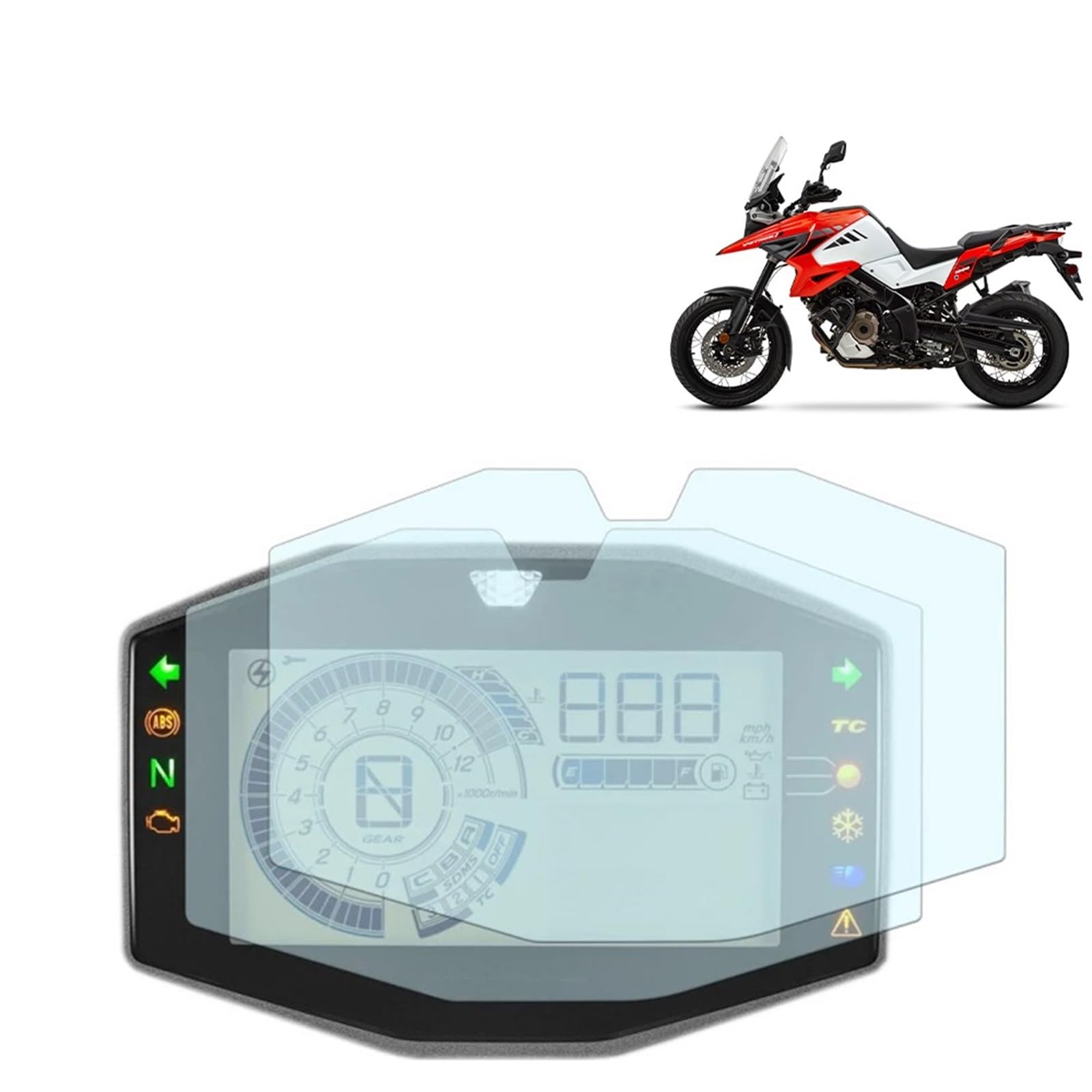 Jodriva for Suzuki DL1050 V-Strom DL 1050 XT VStrom DL 1050 XT A Motorrad Zubehör Cluster Kratzschutz Film Displayschutzfolie Tacho-Schutzfolie von Jodriva