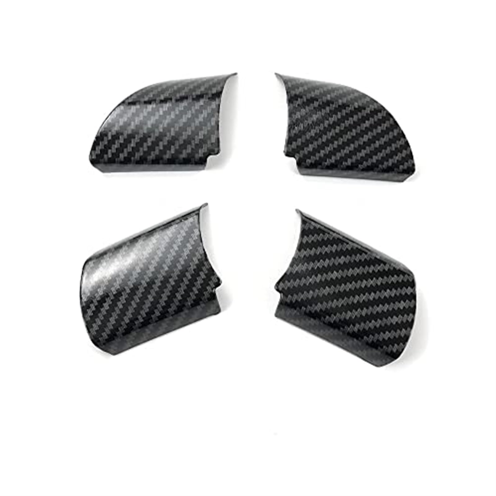 Lenkradschutzhülle, Jodriva, for Ford, for Focus, 2 MK2 2005-2011, for Kuga, C-MAX Autozubehör Edelstahl-Lenkrad-Dekorationsabdeckungs-Ordnungsaufkleber(Black Plastic Carbon) von Jodriva