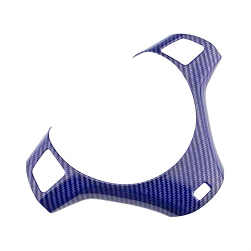 Lenkradschutzhülle, Jodriva Auto Auto Lenkrad Panel Abdeckung Trim, for, 3 Serie E90 E92 E93 2005-2012 Carbon Faser Zubehör(Black Blue) von Jodriva