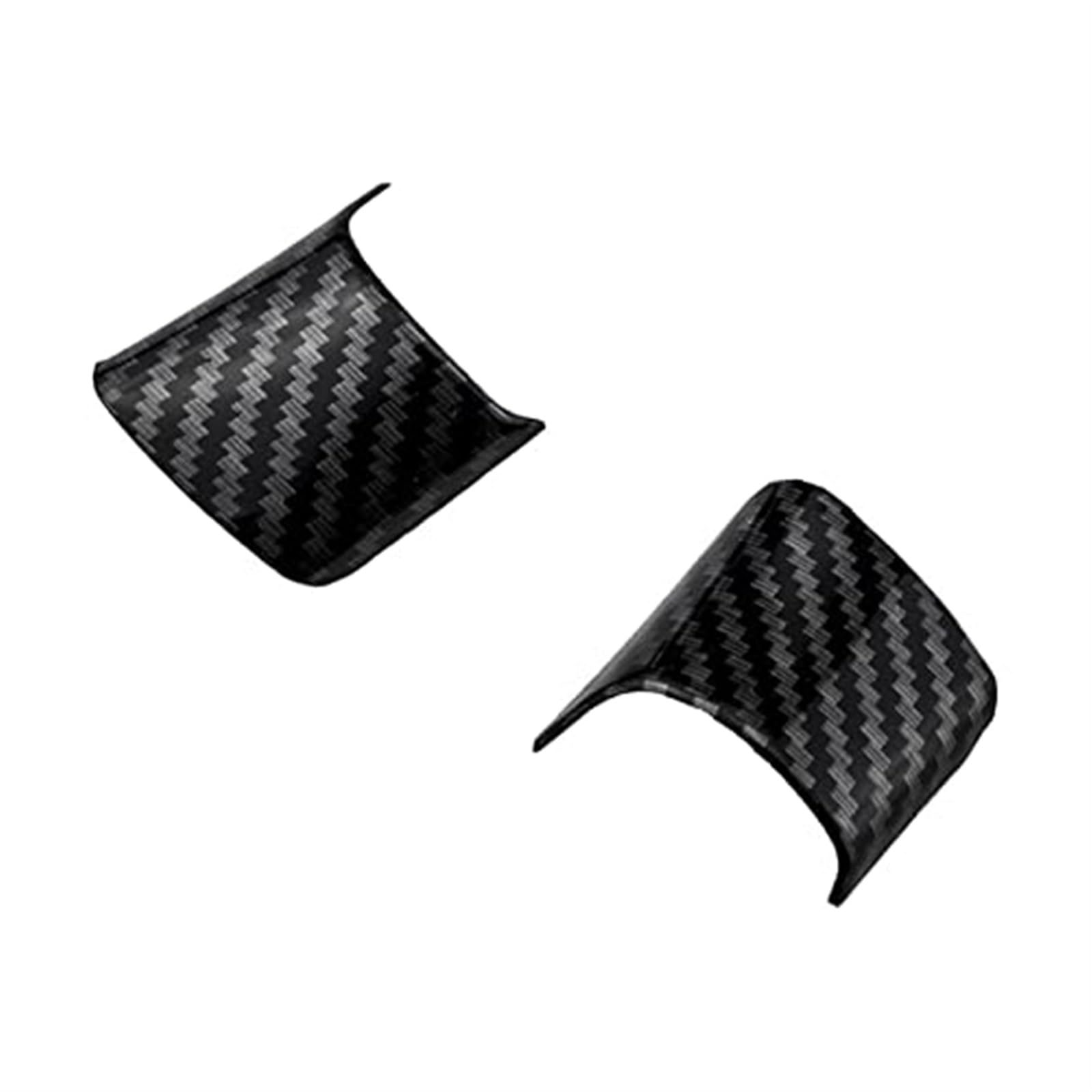 Lenkradschutzhülle, Jodriva Auto Auto Styling Lenkrad Trim Abdeckung Aufkleber Dekoration, for Ford, Grand C-MAX 2011 2012 2013 2014 Zubehör(Black Carbon Fiber 2Pcs) von Jodriva