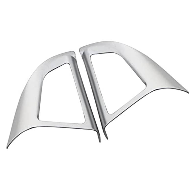 Lenkradschutzhülle, Jodriva Auto Chrom Lenkrad Schutzhülle Trim Aufkleber, for Chevrolet, for Cruze, Limousine Schrägheck 2009-2015 Trax Zubehör(Black 2 Hole Matte Silver) von Jodriva