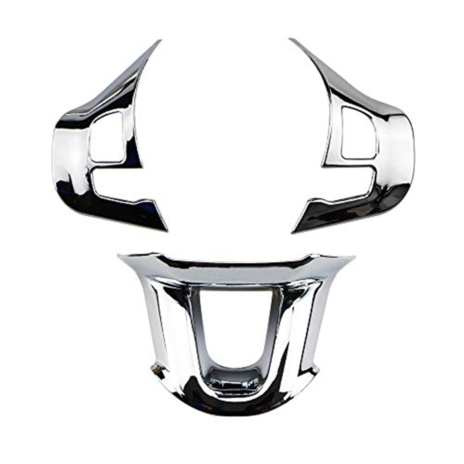 Lenkradschutzhülle, Jodriva Auto-Lenkrad-Aufkleber, for Peugeot, 208 2015 2016 2017 2018, Lenkrad, dekorative Kappe, Aufkleber, Verkleidung, Autozubehör(Black Glossy Chrome) von Jodriva