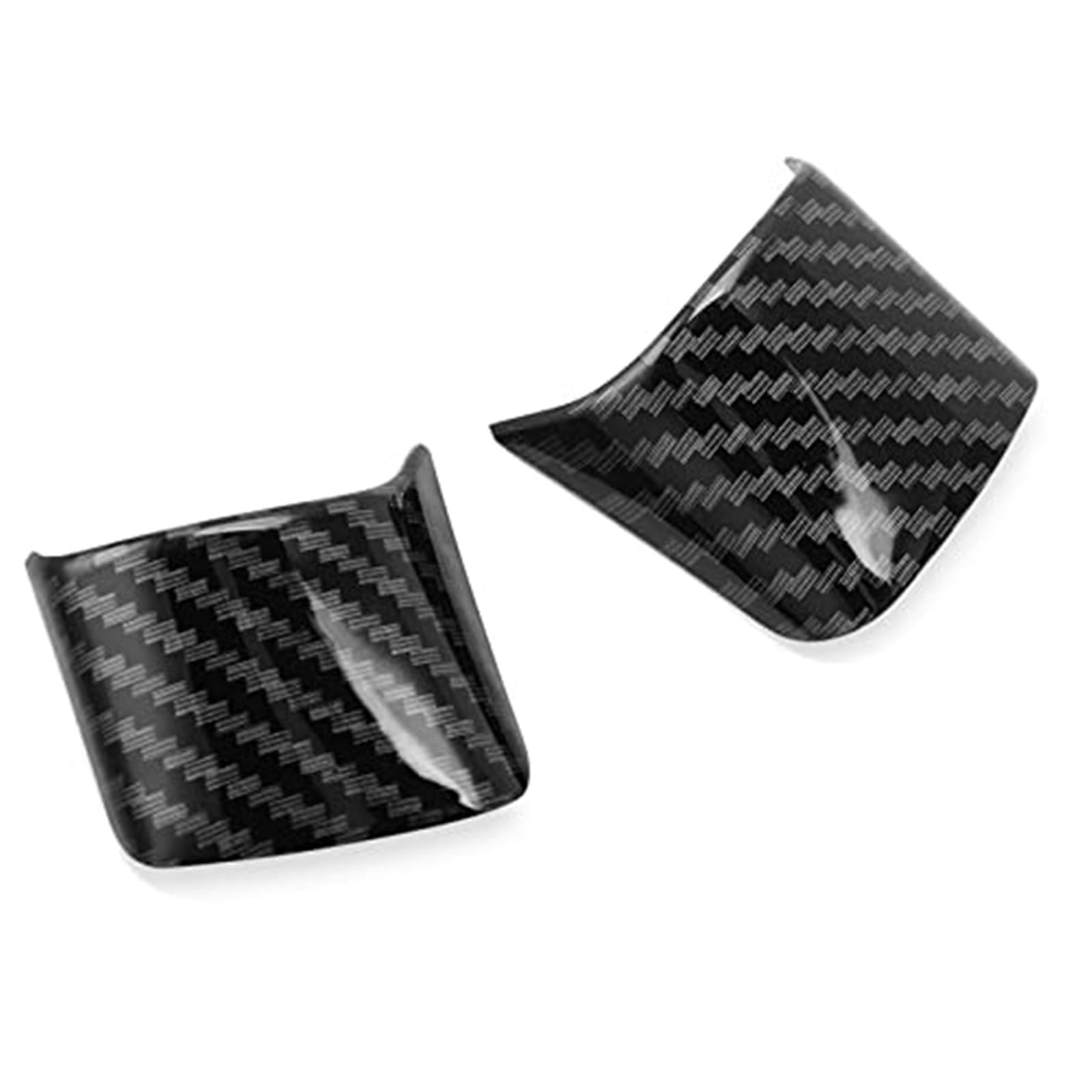 Lenkradschutzhülle, Jodriva Auto Styling Lenkrad Trim Abdeckung Aufkleber Dekoration Fall, for Ford, for Focus, 3 MK3(Black Carbon 2pcs) von Jodriva