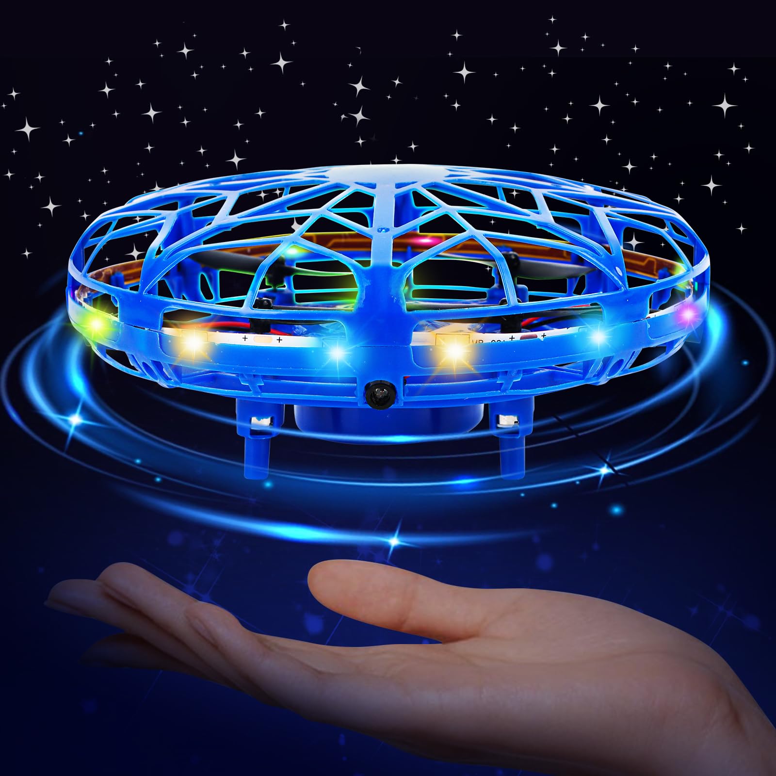 UFO Mini Drohne - Fliegender Ball, Fliegendes Spielzeug Handgesteuerter 360°Rotierenden Hover Flying Ball mit LED Licht, Indoor Outdoor Geschenke für Kinder Jungen Mädchen 6 7 8 9 10+ Jahre von Jognee