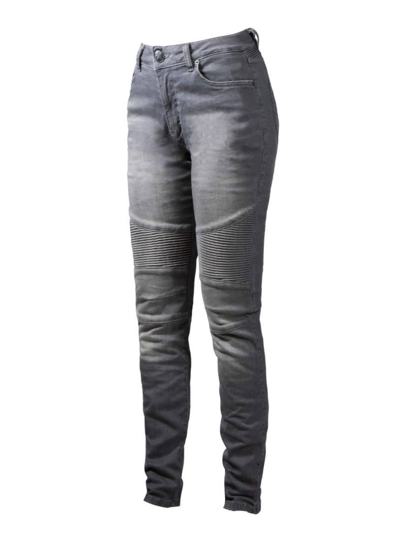 John Doe Betty XTM Motorrad Jeans Damen Stretch mit Protektoren Light Grey 27/34 von John Doe