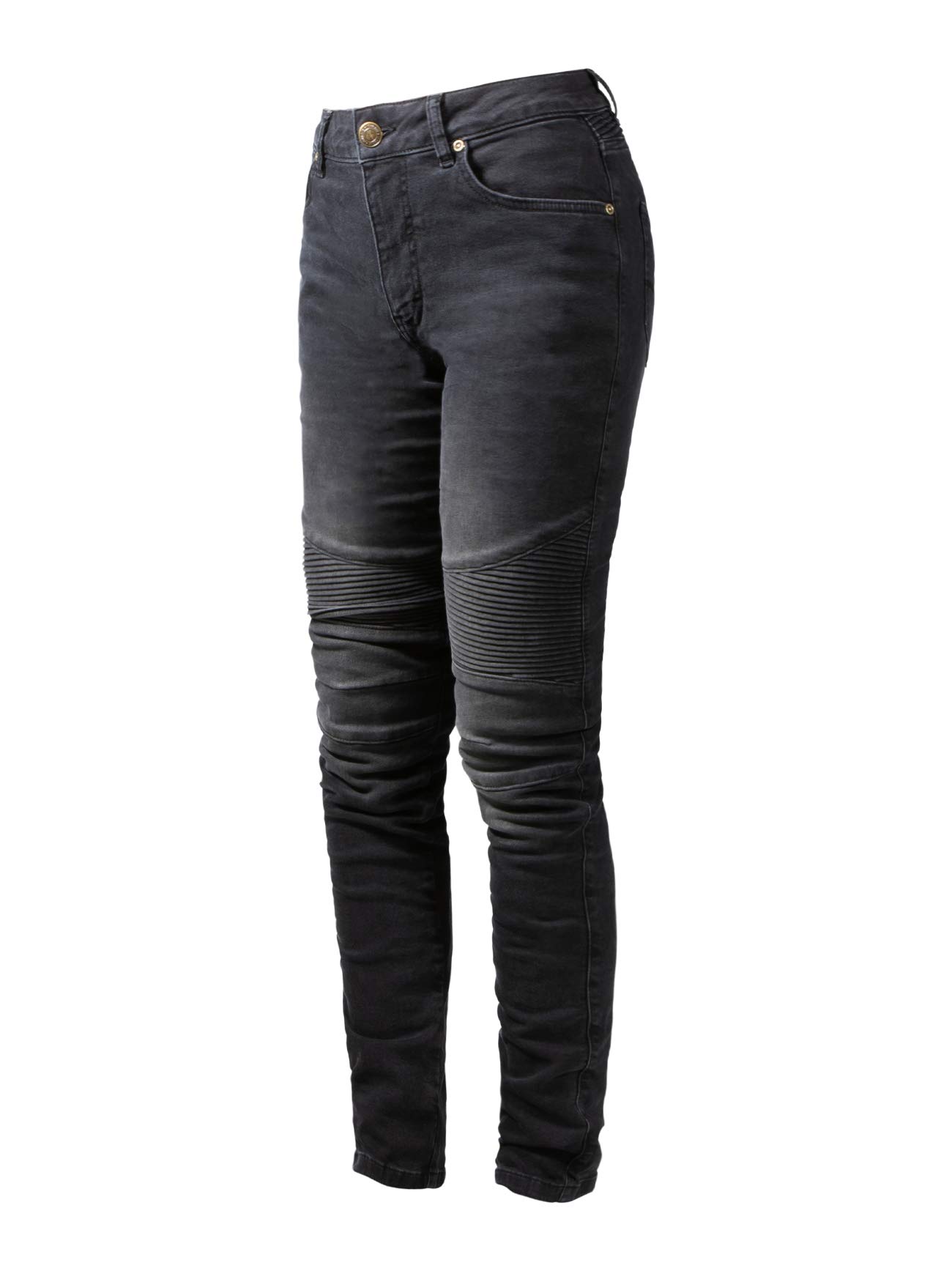 John Doe Betty XTM Motorrad Jeans Damen Stretch mit Protektoren Black 34/32 von John Doe