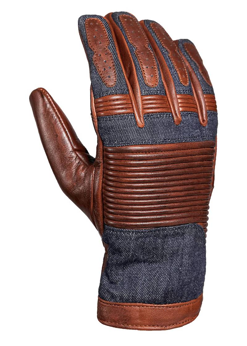 John Doe Durango XTM Motorrad Handschuh Leder und Baumwolle Braun Jeans XS von John Doe