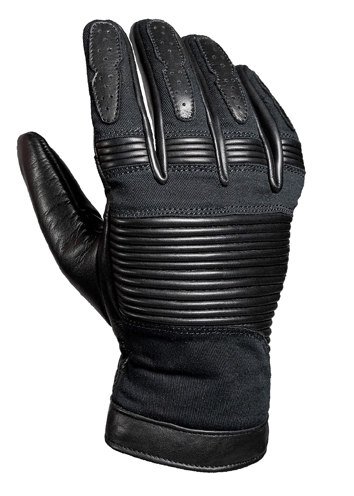 John Doe Durango XTM Motorrad Handschuh Leder und Baumwolle Schwarz Schwarz L von John Doe