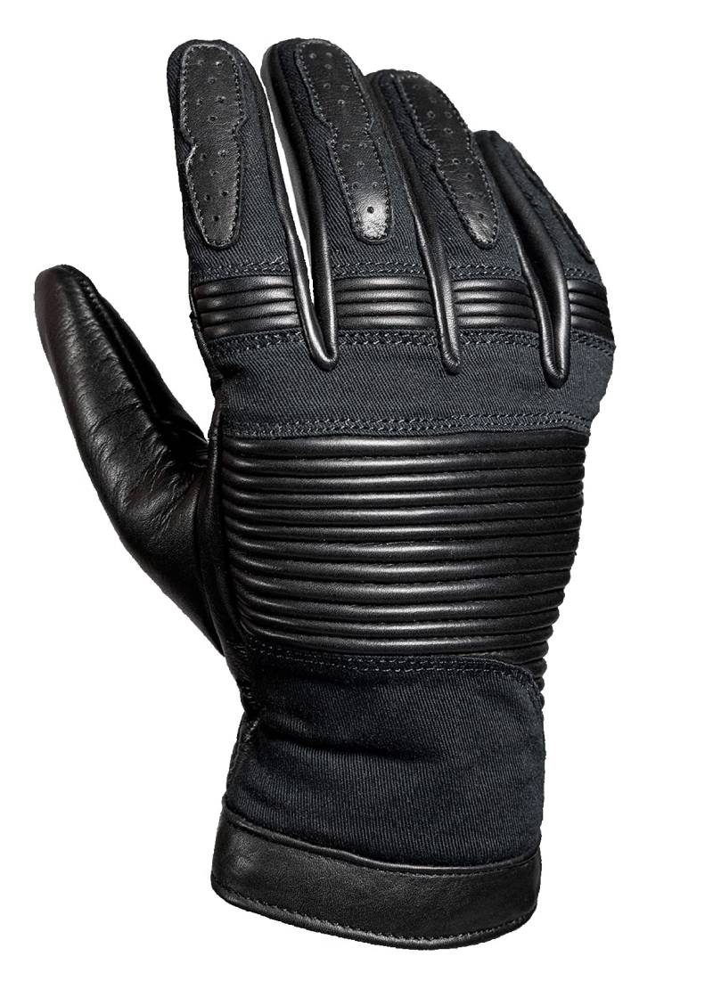 John Doe Durango XTM Motorrad Handschuh Leder und Baumwolle Schwarz Schwarz XL von John Doe