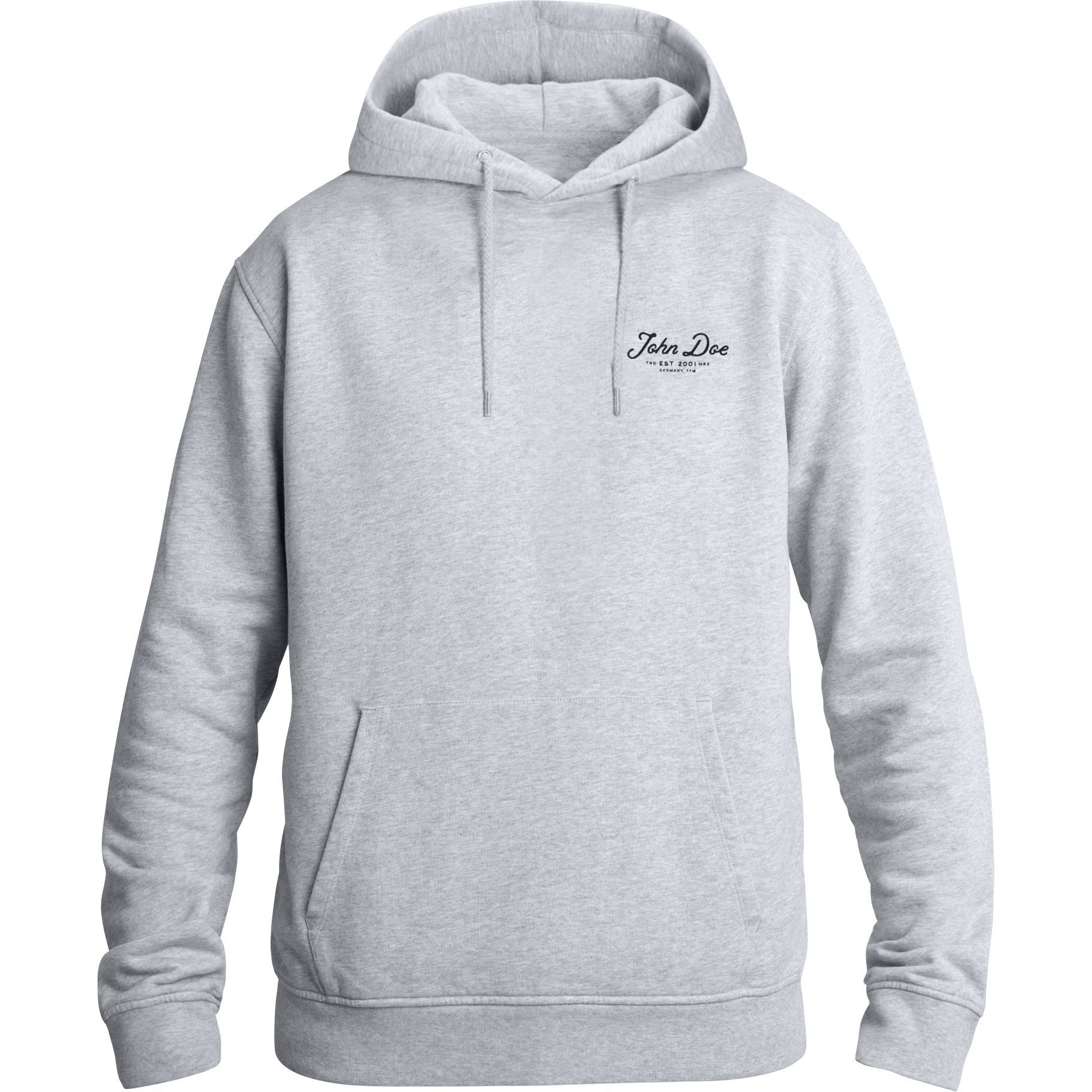 John Doe Hoodie JD Lettering grau 3XL von John Doe