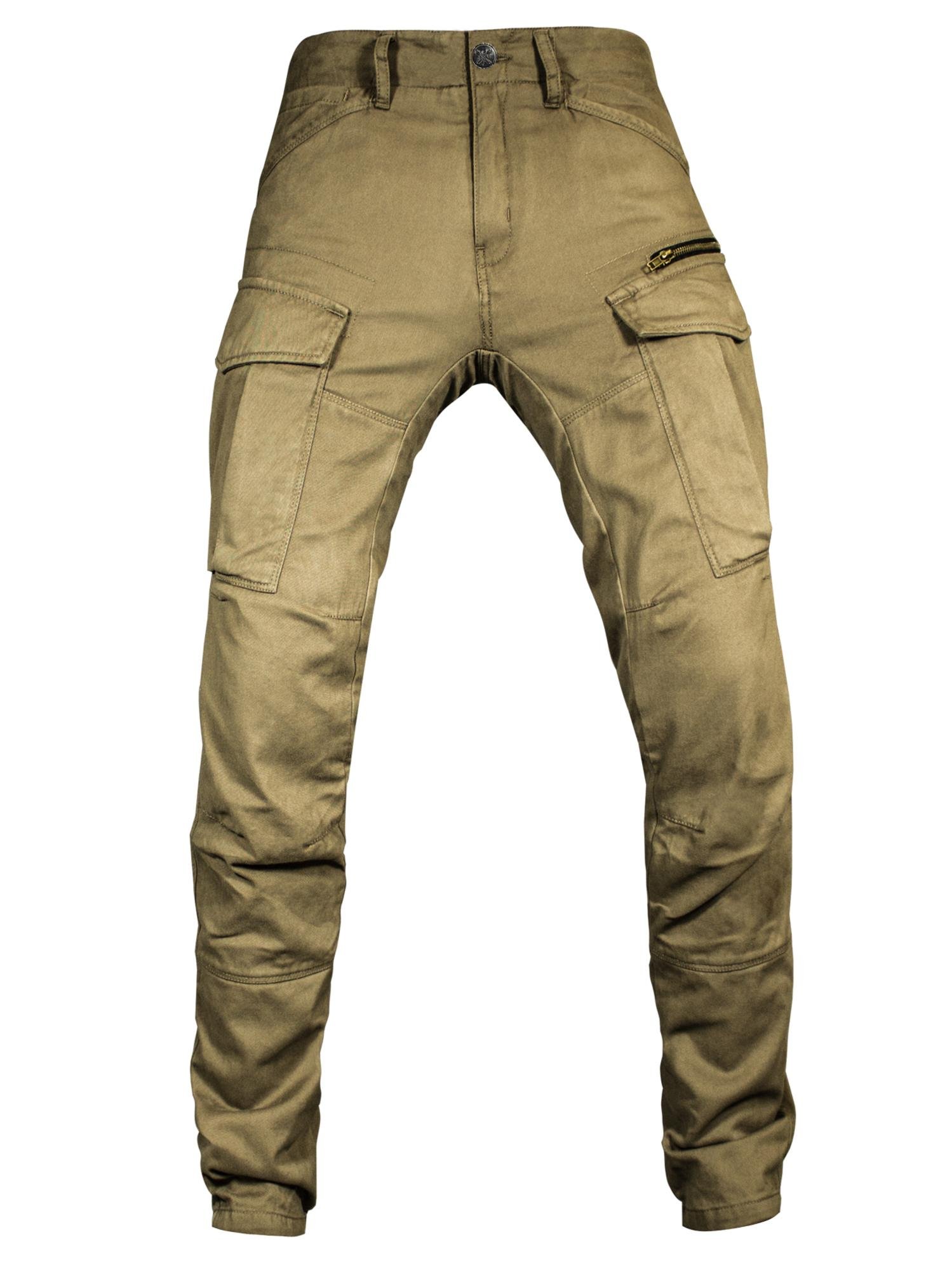 John Doe Motorrad Hose Pants Stroker Camel-W34-L32-XTM von John Doe