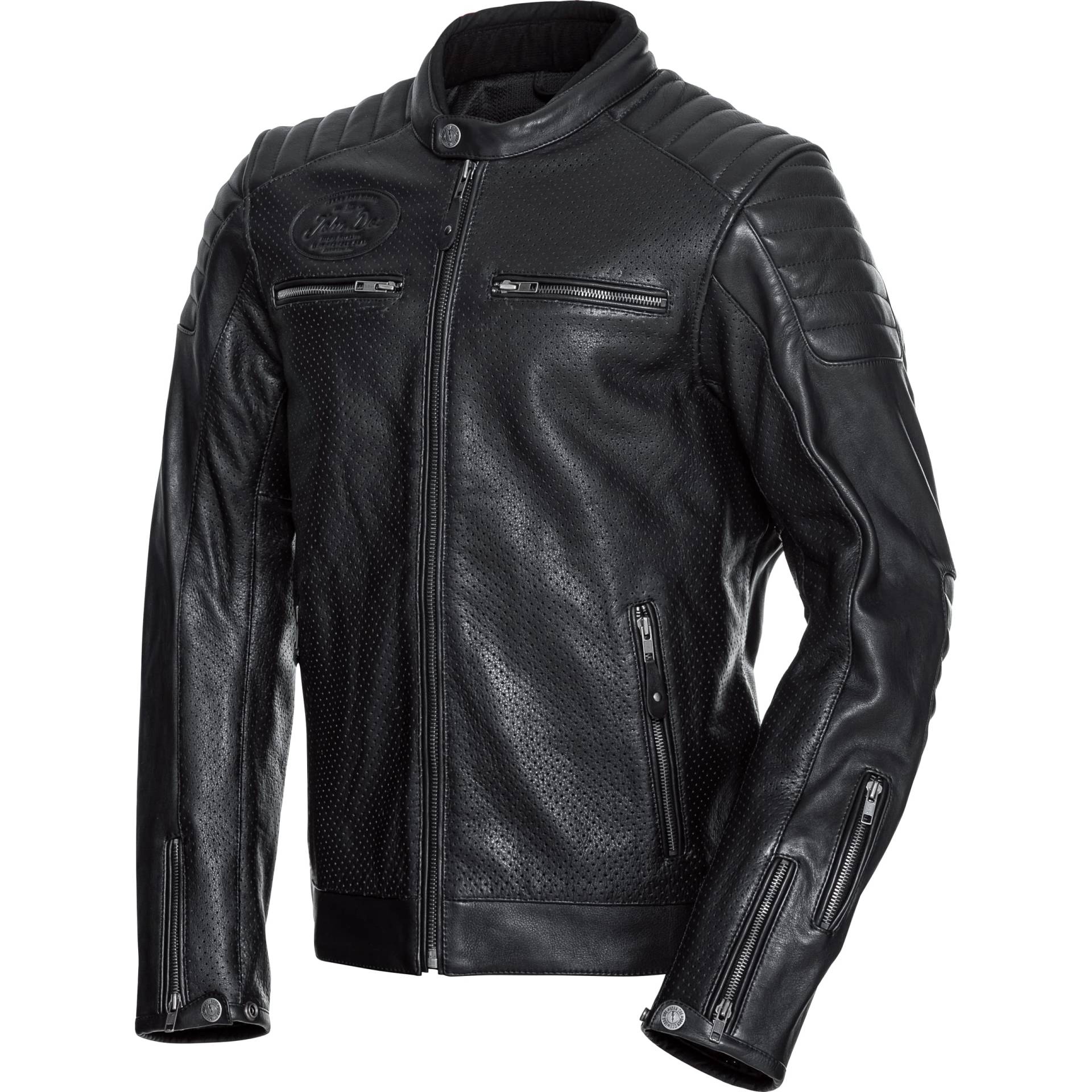 John Doe Motorradjacke mit Protektoren Motorrad Jacke Storm Lederjacke schwarz XL, Herren, Lifestyle, Ganzjährig von John Doe