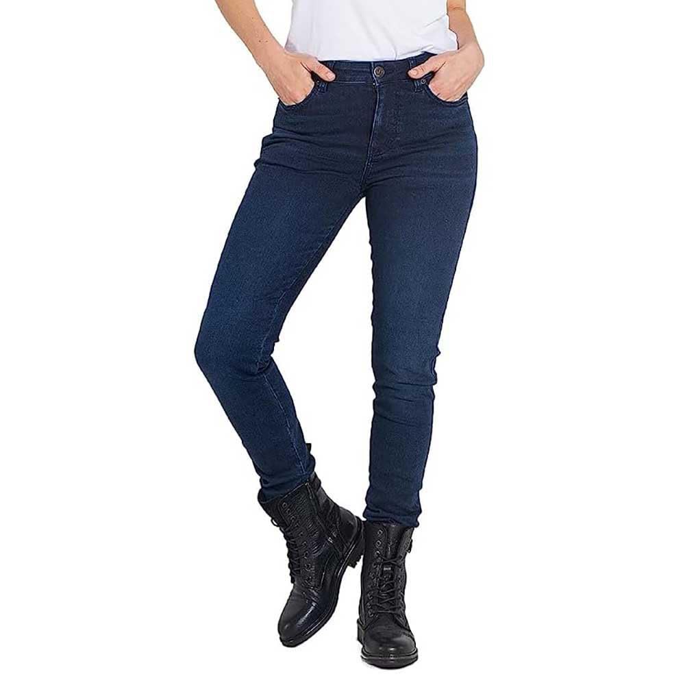 John Doe Motorradjeans Ruby Lady XTM Monolayer Damen Motorradhose Slim Fit, INDIGO BLUE, 29/32 von John Doe