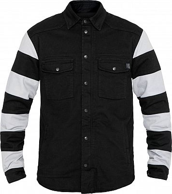 John Doe Motoshirt Prison, Hemd/Textiljacke - Schwarz/Weiß - M von John Doe