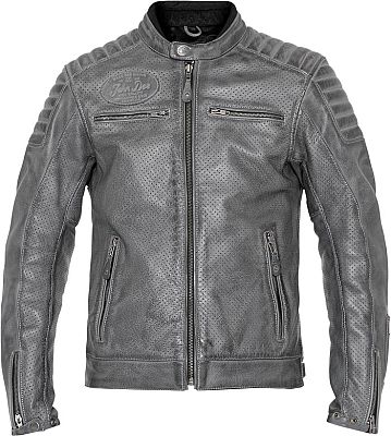 John Doe Storm, Lederjacke perforiert - Dunkelgrau - 3XL von John Doe