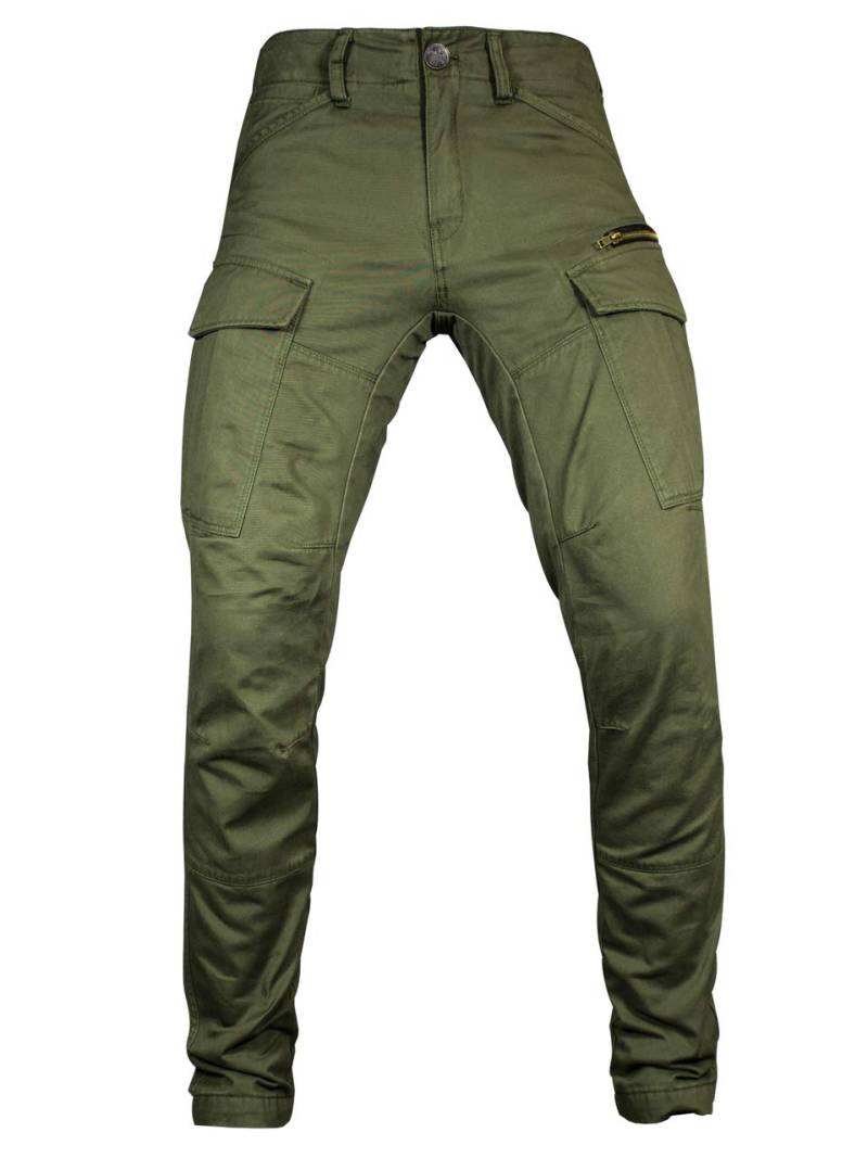 John Doe Stroker Cargo XTM Motorradhose Atmungsaktiv mit Protektoren Olive 34/32 von John Doe