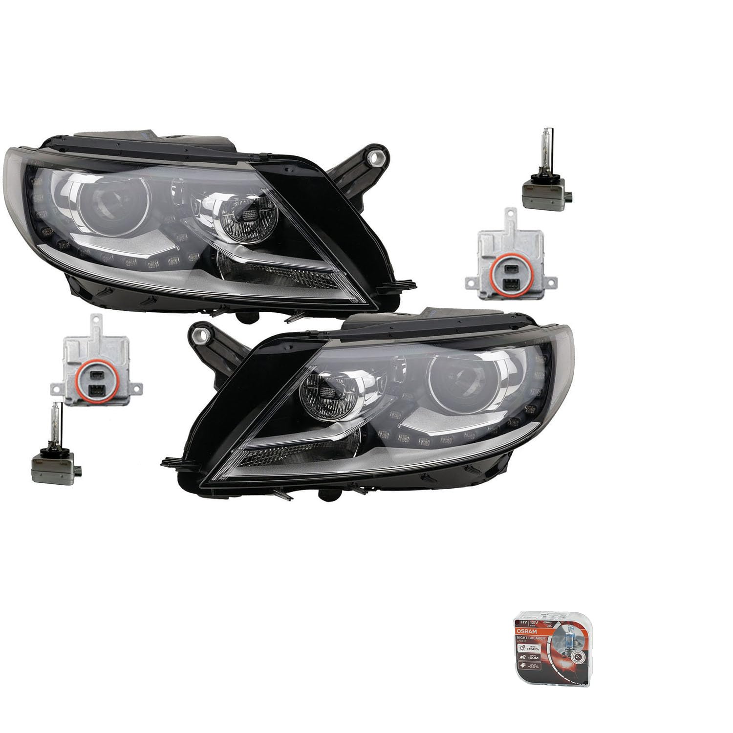 Johns, Scheinwerfer + Osram Nightbreaker Laser passend für VW CC 35 12- Satz LR mit von Johns