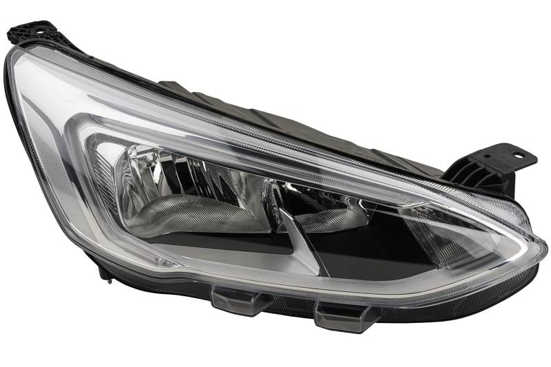 Johns, Scheinwerfer Halogen rechts passend für Ford Focus 01/18 - mit LWR TFL LED chrom von Johns