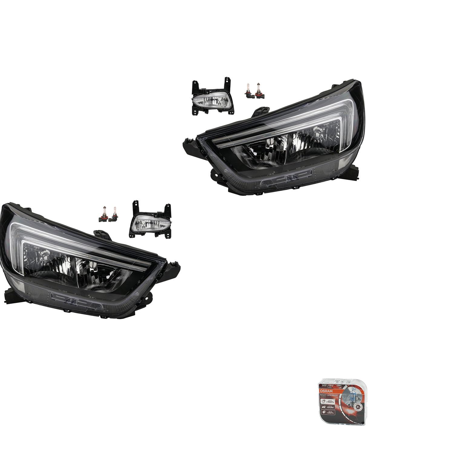 Johns, Scheinwerfer Satz HB3 + Osram Nightbreaker Laser passend für Opel Mokka 07/16- von Johns