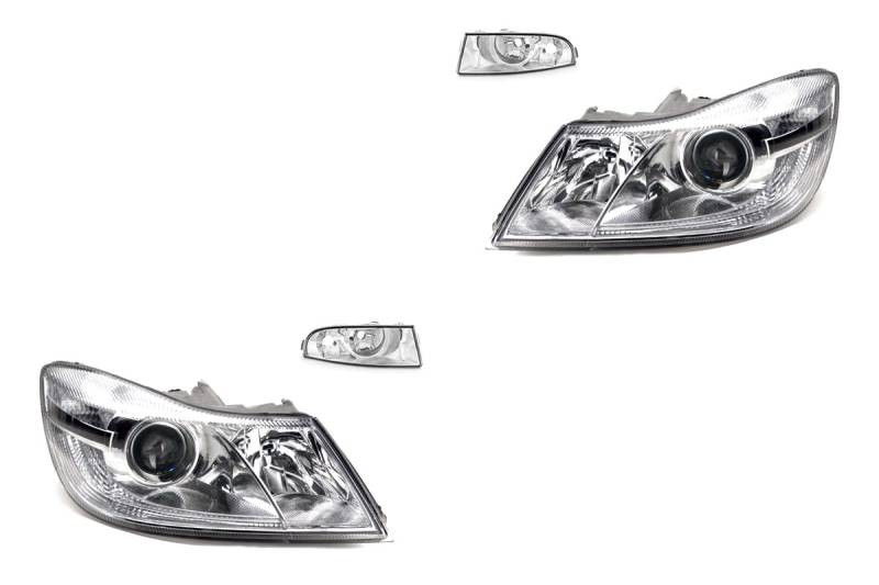 Johns, Scheinwerfer Satz Halogen kompatibel zu Skoda Octavia 1Z 09-13 H1 H7 L&R + Nebel von Johns