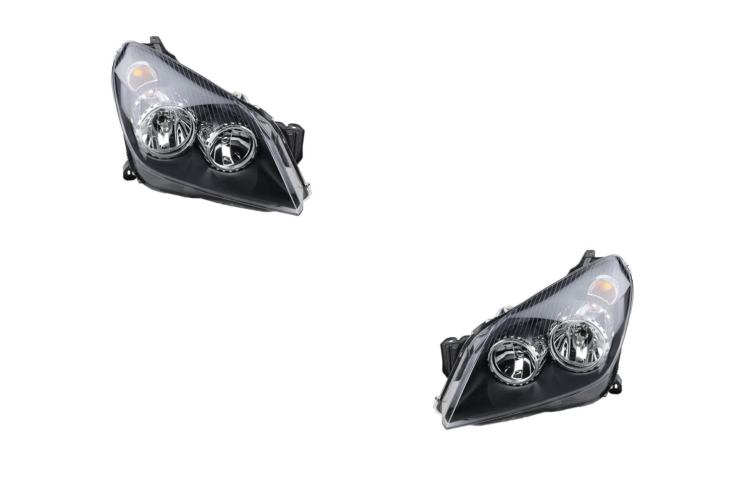 Johns, Scheinwerfer Satz passend für Opel Astra H 03/04- H7/H1 Set links & rechts Schwarz von Johns