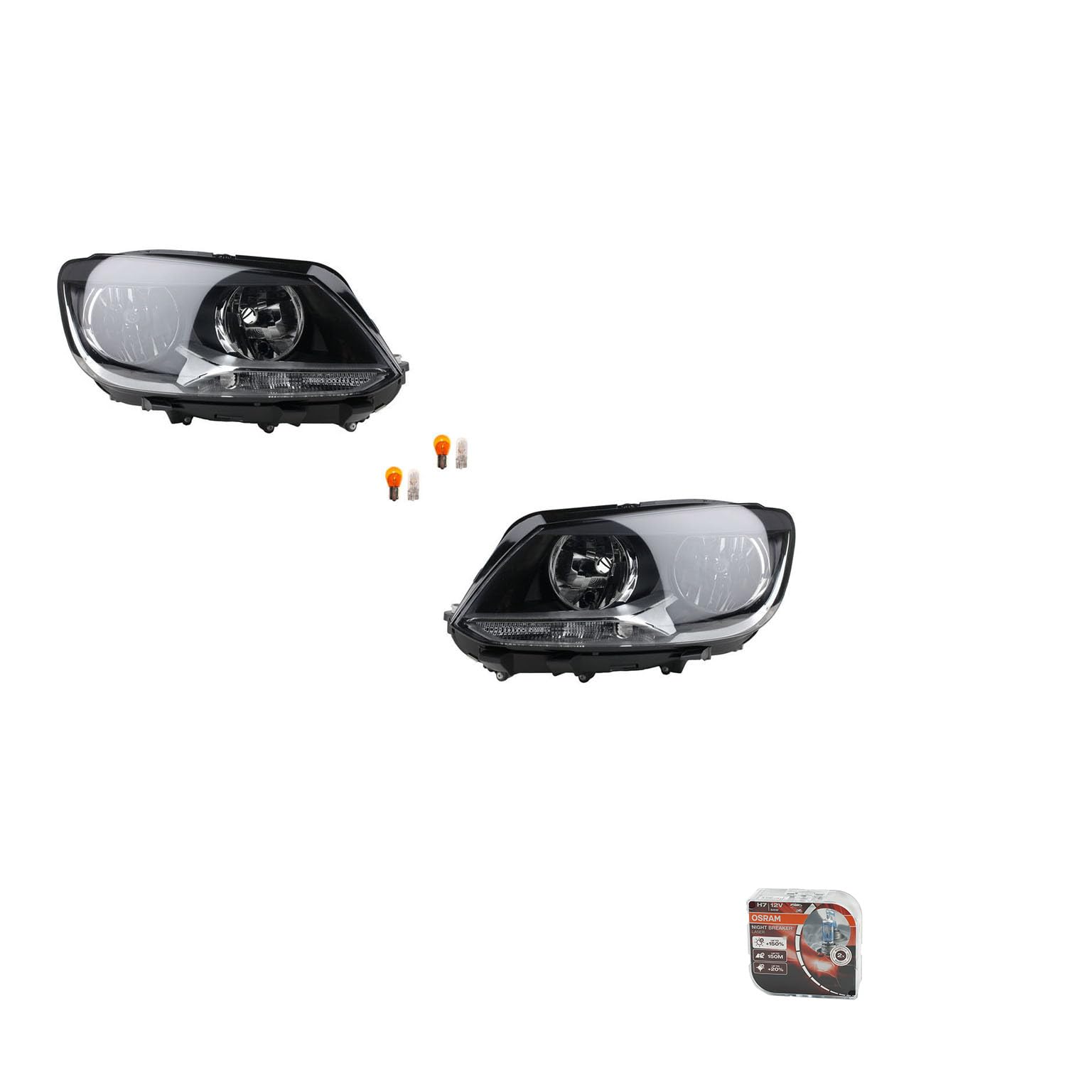 Johns, Scheinwerfer Set Nightbreaker passend für VW Touran 1T Set m. Li Re von Johns