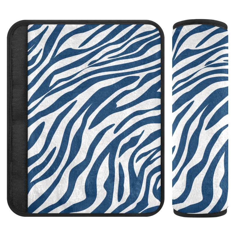 Chic Autositzgurt-Bezüge mit Zebrastreifen, 25,4 x 19,9 cm, 2 Stück, weich und bequem, Autositz-Schultergurt-Pads von Joitme