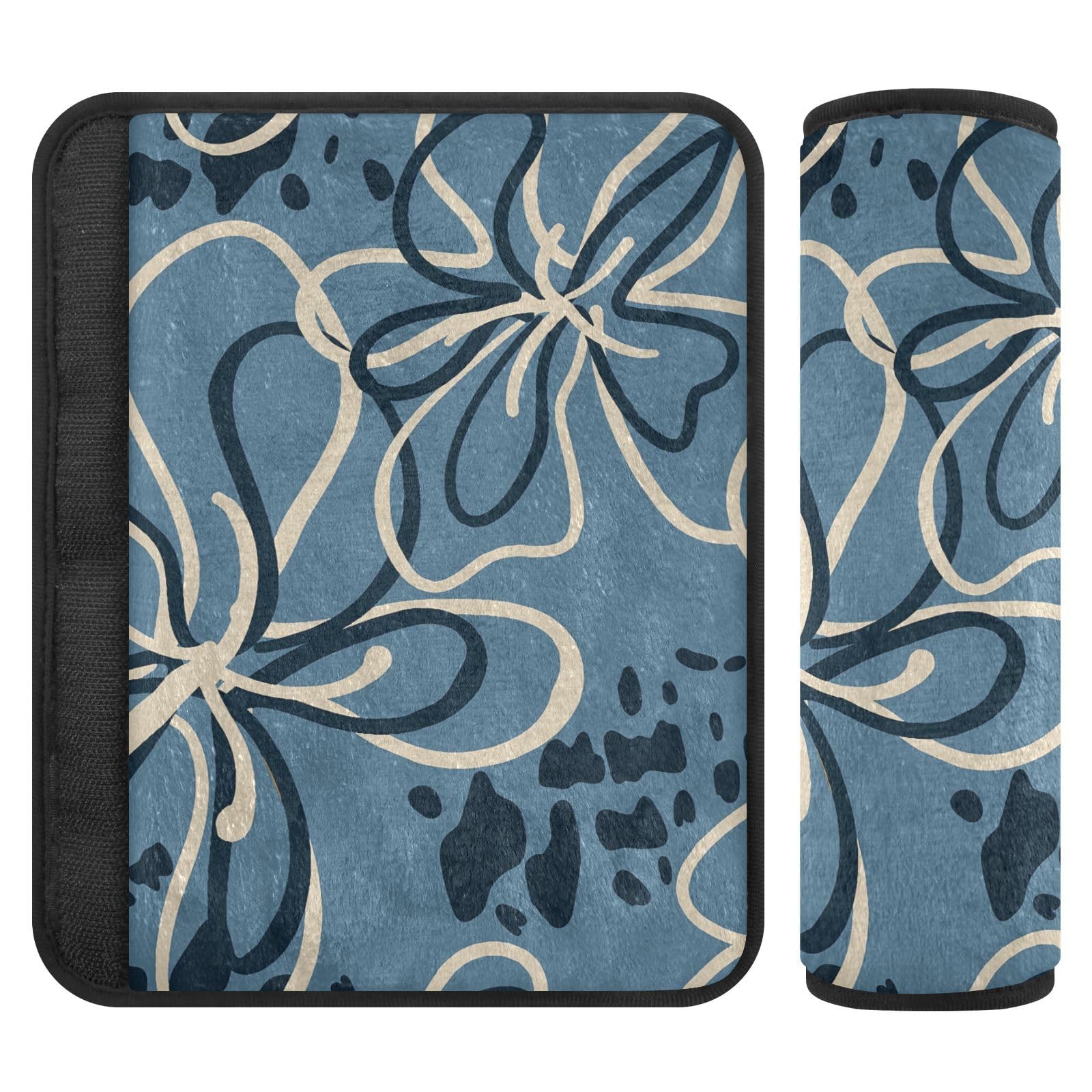 Joitme Chic Floral Blue Sicherheitsgurte, 25,4 x 19,9 cm, 2 Stück, Autositzgurt-Bezüge für Kleinkinder, Bezüge für Autositze von Joitme