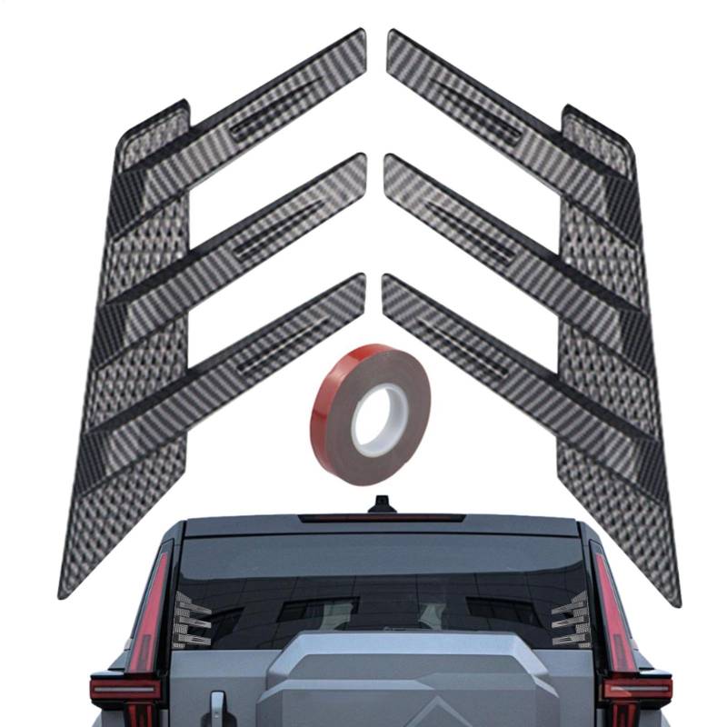 Jomewory Heckscheibenspoiler, hintere Seitenfensterluftluftlüftungsschaufel | Kfz -Kapuzenschaufel - Fahrzeugfenster Rückspiegel -Diffusor -Spoiler -Umleitungswerkzeugkit für die Fahrzeugmodifikation von Jomewory