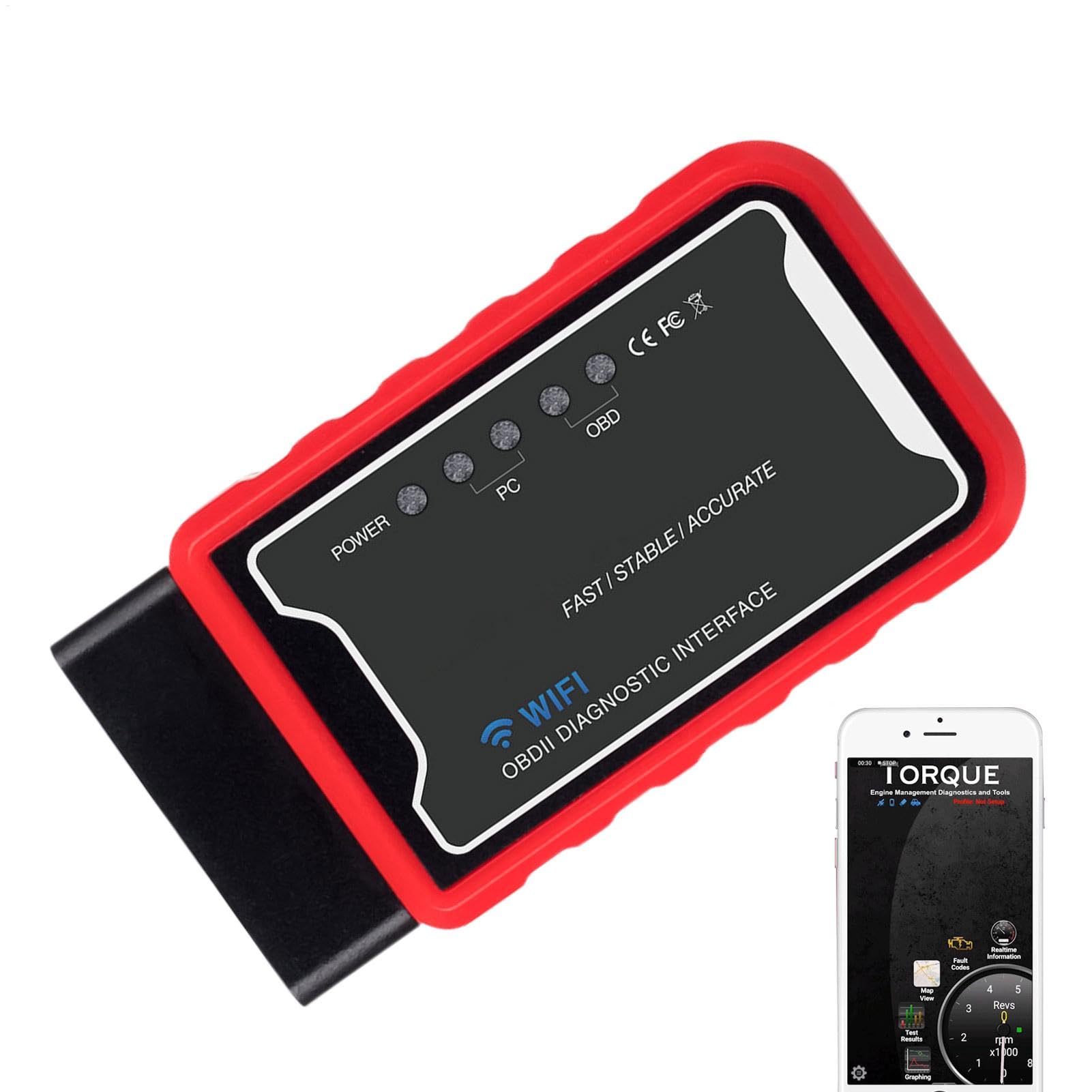 Jomewory Scanner-Codeleser für Auto, Auto-Diagnose-Scanner-Tool | Live-Daten-Diagnose-Scan-Tool,OBD II-Scanner, liest Motordrehzahl, Kühlmitteltemperatur und Sauerstoffsensorspannung von Jomewory