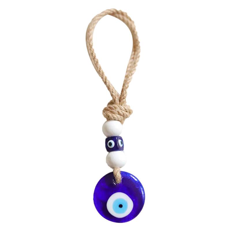 Auto Evil Eye Dekor,Devil Blue Eyes Autoanhänger - Evil Eye Rückansicht Auto Ornament,Türkischer blauer böser Blick-Anhänger, Segensschutz-Dekor, Rückansicht-Auto-Ornament für Auto, Rückansicht, Fenst von Jongyumo